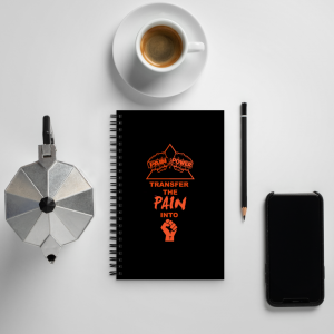 Pain & Power Logo Spiral Notebook (Red /Orange) logo