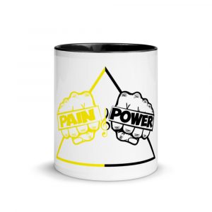Pain and Power Logo Mug with Color Inside