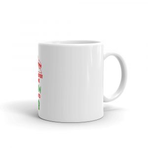Pain & Power White Glossy Mug (Red/Green) Logo